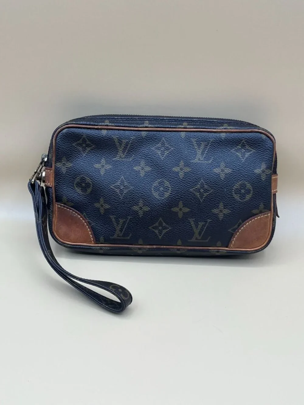 Louis Vuitton Monogram Pochette Marly Dragonne GM Clutch Wristlet M51825 France